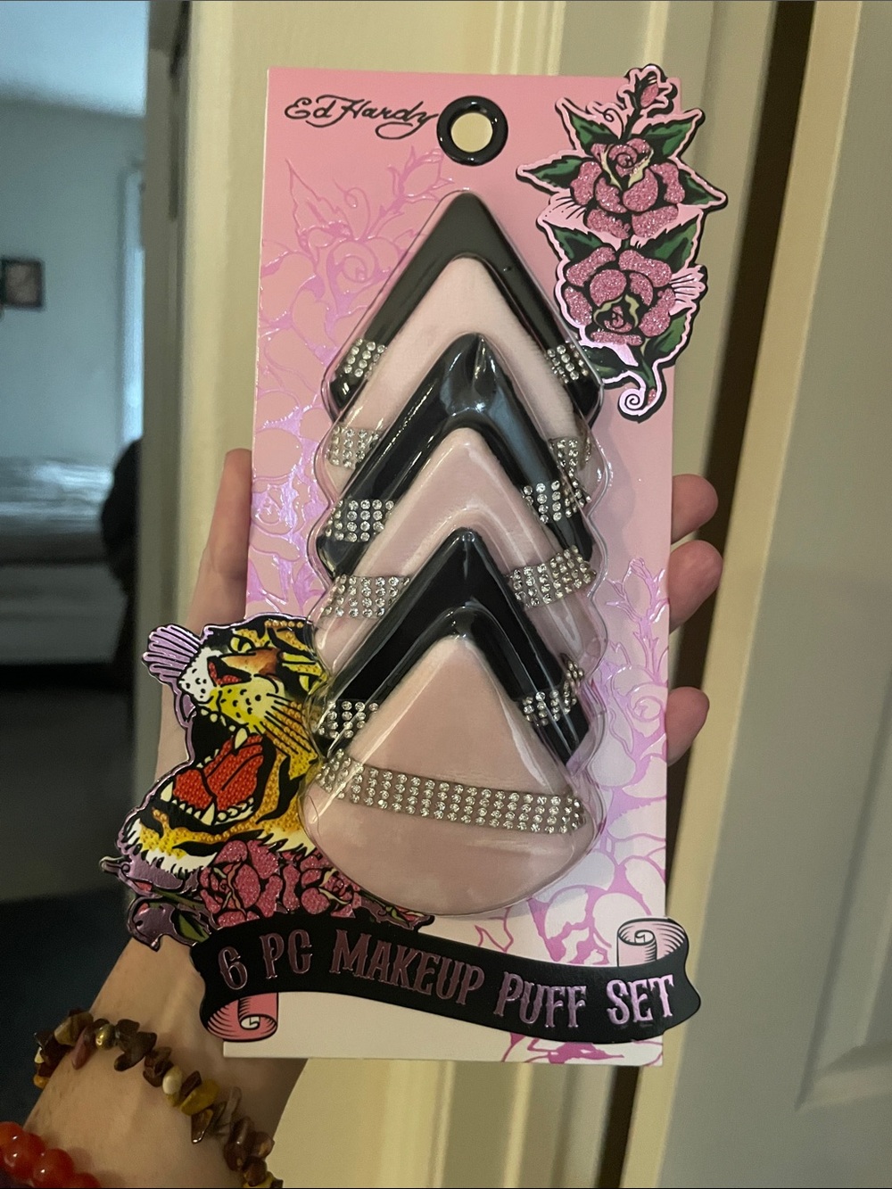 Ed Hardy 6 Piece Makeup Puff Set